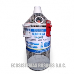 BOTELLA METALICA CON PORTA TAPITAS + APLASTADOR DE BOTELLA 800 L